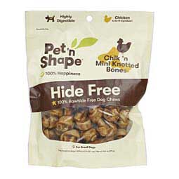 Chik 'n Mini Knotted Bones Hide-Free Dog Chews  Pet'N Shape